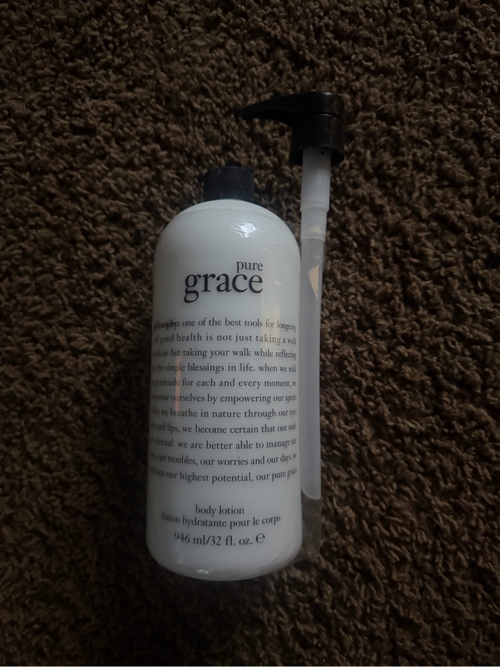 Philosophy Pure Grace Body Lotion - White Bottle with Black Pump